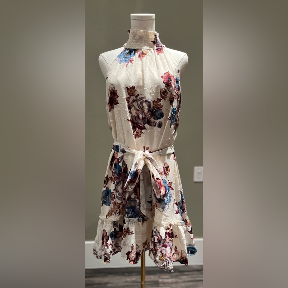 NWT VICI Sleeveless Belted Floral Dress